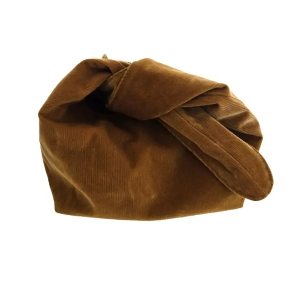 Merit Knot Tie Cosmetic Bag Caramel Corduroy Tan